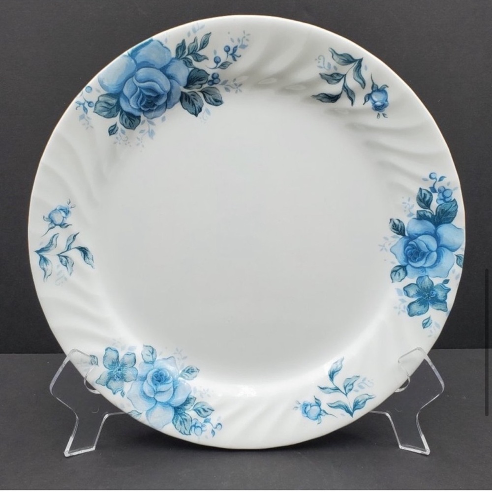 VINTAGE CORELLE BLUE VELVET (BLUE ROSE) - Picture 4 of 16